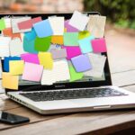 laptop, reminders, busy, stickies, notes, business, career, start-up, company, competence, concept, future, goals, ideas, strategy, success, work, development, entrepreneur, career ladder, progress, freelancer, to sit, events